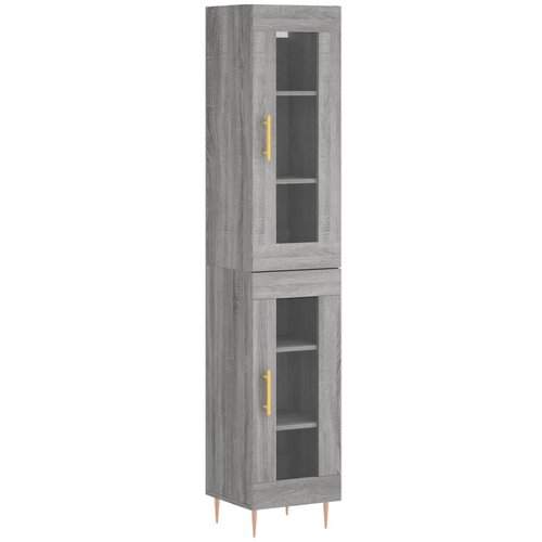 Maison Chic Visoka omara - Komoda - Predalnik siva sonoma 34,5x34x180 cm inženirski les, (21721931) Slike