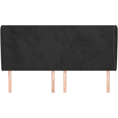  Uzglavlje s u&amp;scaron;ima crno 203x23x118/128 cm bar&amp;scaron;unasto Slike