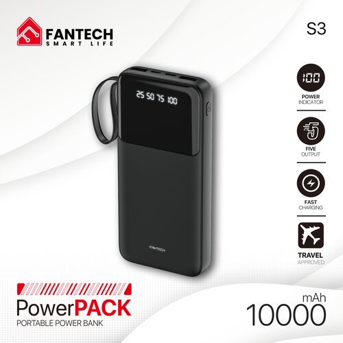 Fantech Power bank Prenosiva baterija S3 10000mAh/ 10W crni Cene
