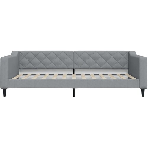  Dnevni krevet na razvlačenje svjetlosivi 100x200 cm od tkanine Slike