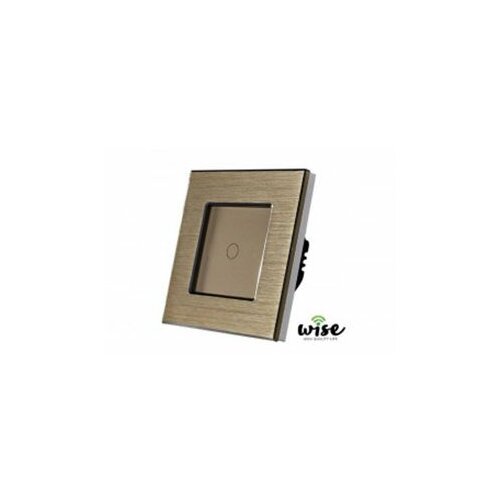 Wise wifi + RF prekidac (naizmenicni) alu panel, 1 taster krem WPRF032 Slike