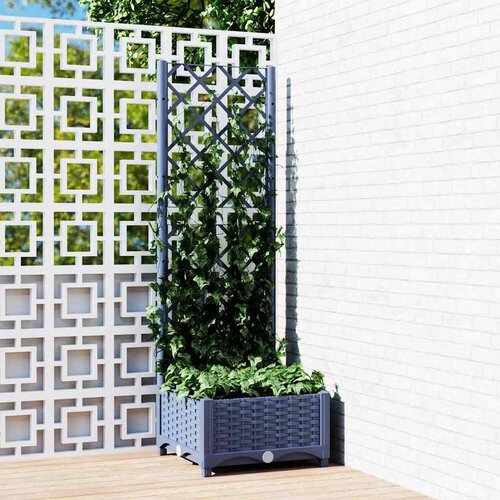  Vrtna žardinjera s re&scaron;etkom plavo-siva 40x40x121,5 cm PP Cijene