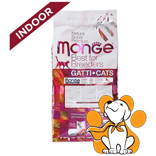 Monge Best For Breeders Adult Cat Indoor 10kg, Za Mačke Koje Ne Izlaze Napolje Cene