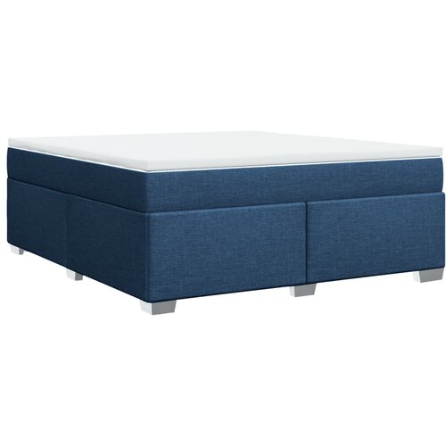 vidaXL Box spring postelja z vzmetnico modra 180x200 cm blago Cene