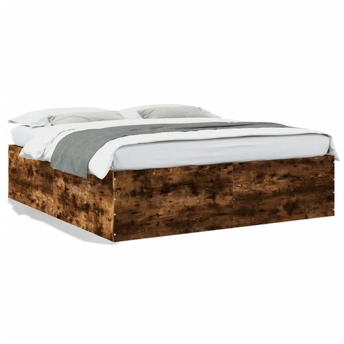 VidaXL Okvir kreveta boja hrasta 180 x 200 cm od konstruiranog drva Slike