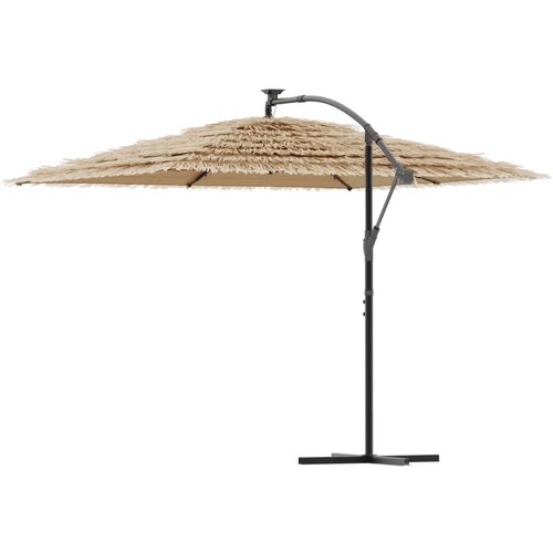  Vrtni suncobran LED s čeličnom &amp;scaron;ipkom smeđi 290x290x238 cm Slike
