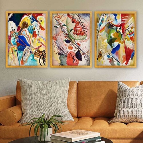 Wallity Set uramljenih slika 3AC_UN2763120 , 3 Dela Cene