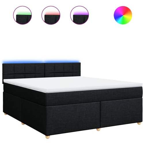 Maison Chic Box spring postelja - Vzmetna postelja z vzmetnico črna 180x200 cm blago SL17101, (21882512) Cene