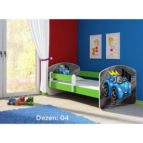ACMA dečiji krevet II 140x70 + du&amp;scaron;ek 6 cm GREEN4 Slike