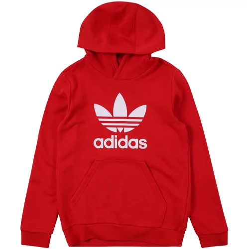 Adidas Sweater majica 'TREFOIL' crvena / bijela
