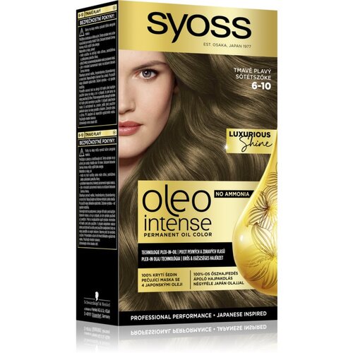 Syoss Oleo Intense Permanent Oil Color trajna oljna barva za lase brez amonijaka 50 ml odtenek 6-10 Dark Blond Cene