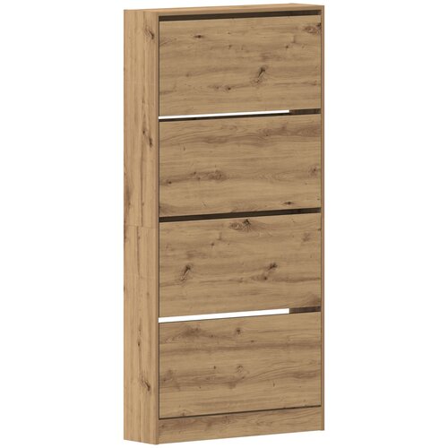 VidaXL Omara za čevlje Umetni hrast Inženirski les 80 x 21 x 163,5 cm Slike