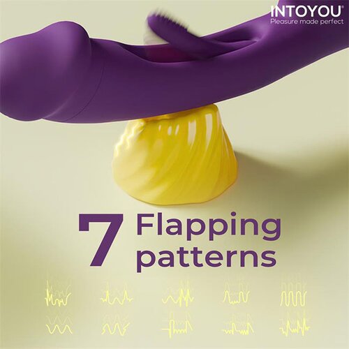 INTOYOU Siter Vibrator with Hitting Ball & Flipping Tongue 3 Motors Purple Cene