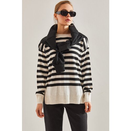 Bianco Lucci Women&amp;#039;s Striped Sweater Slike