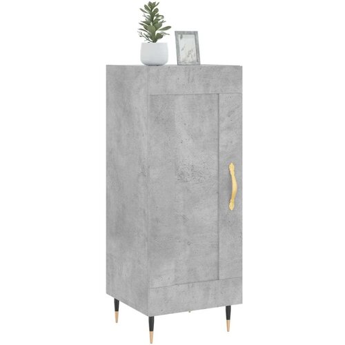  Komoda siva boja betona 34 5x34x90 cm od konstruiranog drva Slike