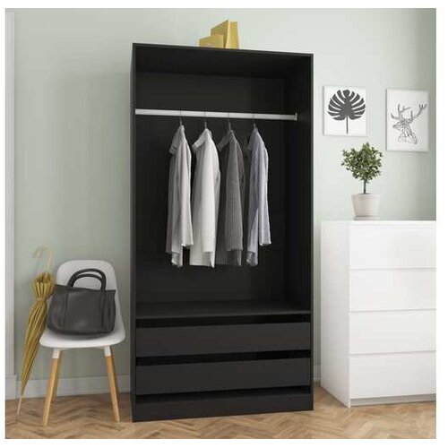  Ormar crni 100 x 50 x 200 cm od konstruiranog drva Cene