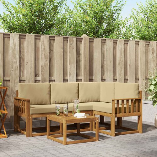  Set vanjskih sofa 5 kom. Prirodna i bež Cene
