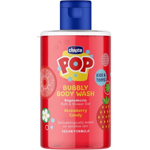 Chicco Pop Bubbly Body Wash gel za kupku i tu&scaron;iranje za djecu Strawberry Candy 300 ml Cijene