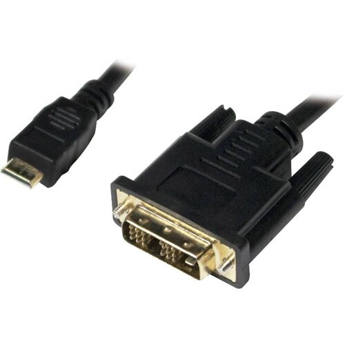 Logilink HDMI / DVI Priključni kabel [1x Mu&amp;scaron;ki konektor Mini HDMI tipa C - 1x Mu&amp;scaron;ki konektor DVI, 18 + 1 pol] 1 m Crna Slike