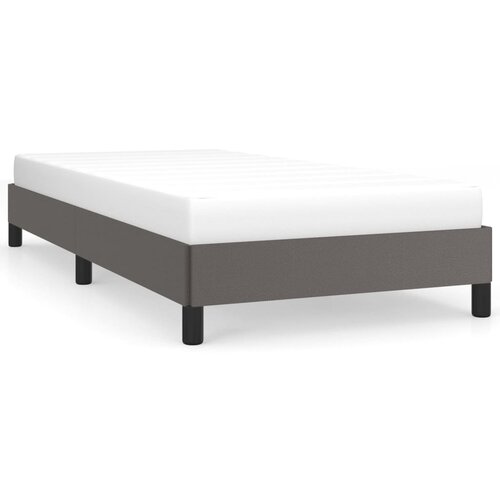 VidaXL Posteljni okvir siv 100x200 cm umetno usnje, (20727054) Slike
