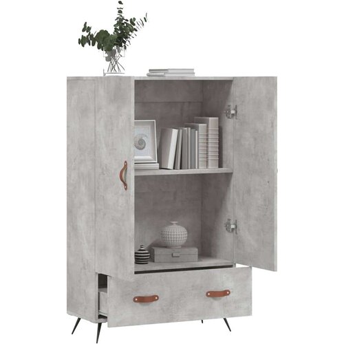 VidaXL Visoka komoda boja betona 69 5 x 31 x 115 cm konstruirano drvo Slike