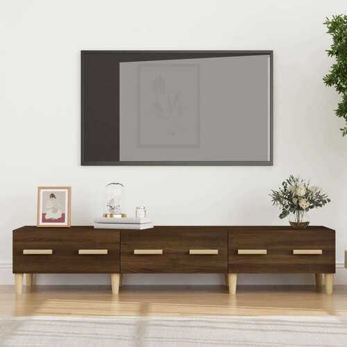 TV omarica rjavi hrast 150x34,5x30 cm konstruiran les, (20731092) Slike