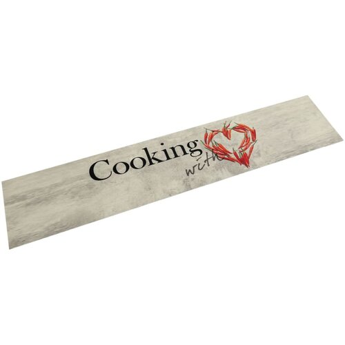  Kuhinjski tepih perivi s uzorkom paprika 60 x 300 cm bar&scaron;unasti Cijene