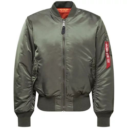 Alpha Industries Prehodna jakna temno zelena / rdeča / bela