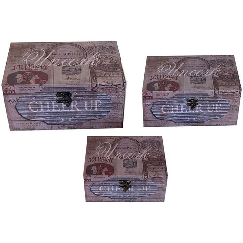 Signes Grimalt Košare, škatle in košarice Vintage Boxes World 3 Enote Kostanjeva Cene