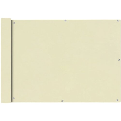 vidaXL Balkonsko Platno Oksford Tekstil 75x600 cm Kremne Barve, (20611063) Cene