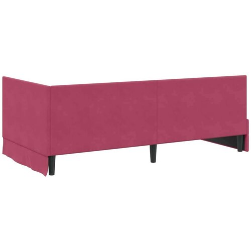  Kutni okvir kreveta boja crnog vina 90 x 190 cm Bar&amp;scaron;un Slike