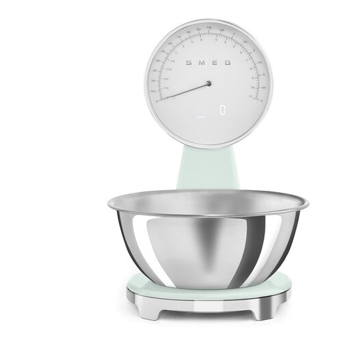 Smeg KSF01PGWW kuhinjska tehtnica in do digitalna analogni, retro dizajn 50-ih, 5 kg, pastelno zelena Cene