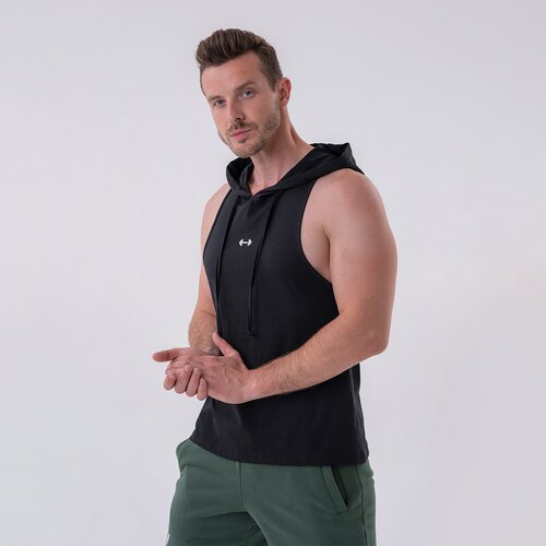 NEBBIA mu&amp;scaron;ka majica bez rukava Hoodie Black Slike