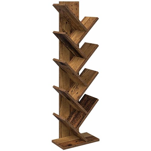 VidaXL Polica za knjige Tree 6-nivojska 30 x 18 x 100 cm Star les, (5000307308) Slike