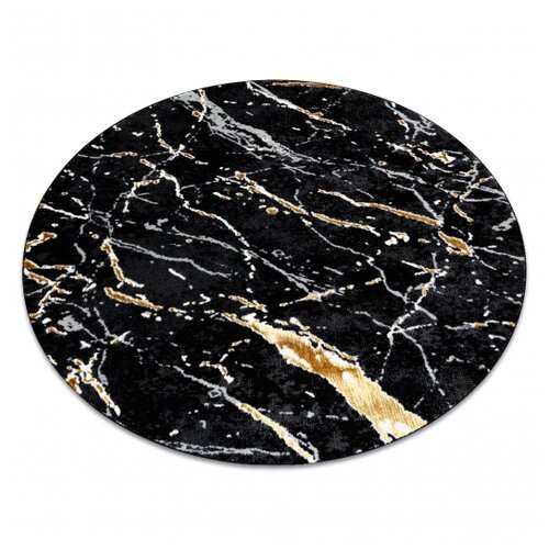 RugsX Preproga ALLURE 1963 krog Marmor - strukturna, elegantna, glamur črna / zlato cercle 200 cm, (22045719) Cene
