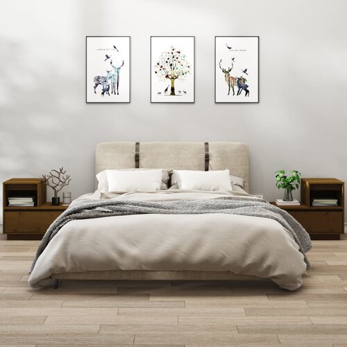 vidaXL noćni ormarići 2 kom boja meda 60x34x51 cm od borovine Cijene