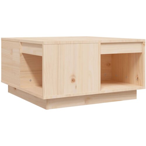 Maison Chic Klubska mizica - kavna mizica - Nizka mizica 60x61x32,5 cm trdna borovina, (21755433) Slike