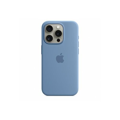 Apple iphone 15 pro silicone case w magsafe - winter blue (mt1l3zm/a) Slike