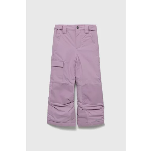 Columbia Otroške smučarske hlače vijolična barva