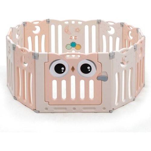 Feelkids Sklopiva ogradica Sovica &amp;ndash; Roze/Kajsija + bela Slike