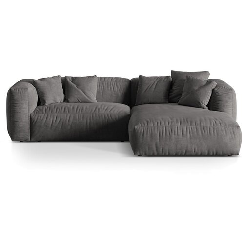 Micadoni Siva kutna garnitura od boucl&amp;eacute; tkanine (s desnim kutom) Martina &amp;ndash; Home Slike