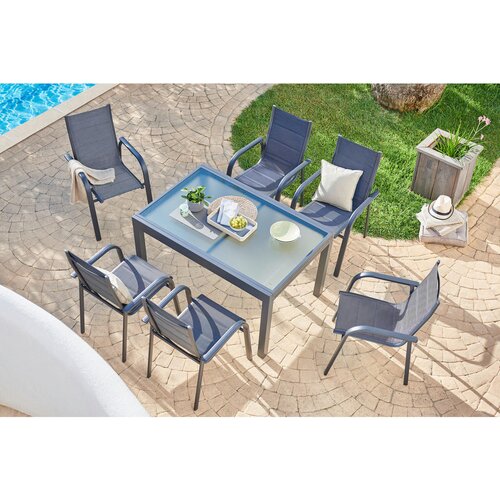 Ambia Garden STOL aluminij antracit, črna Slike