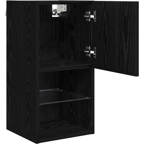 Zidni TV ormari Zidne 2 pcs Crni hrast 30,5 x 30 x 60 cm Slike