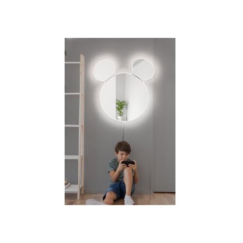 Hanah home ogledalo sa led osvetljenjem mickey silver white Slike