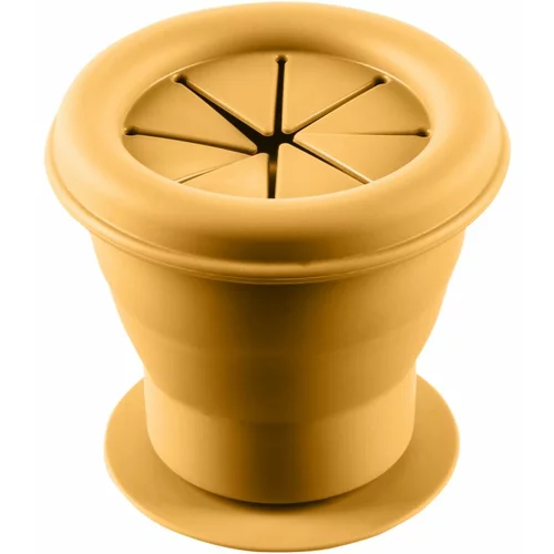Zopa Silicone Folding Snack Box silikonska zdjelica s vakuumskim držačem Mustard Yellow 1 kom
