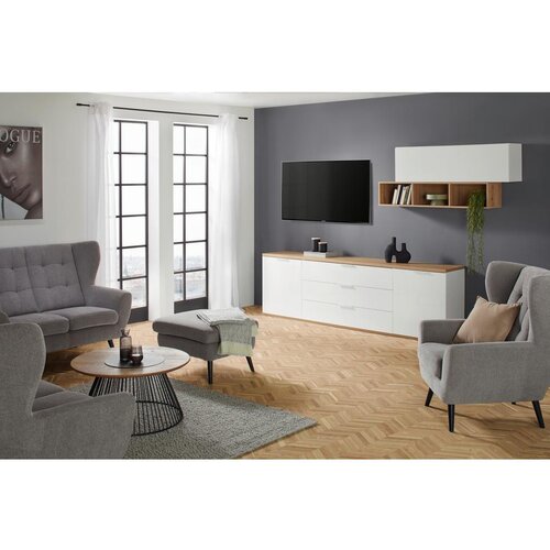 M&amp;ouml;max tv-element wide, bela, barva hrasta Slike