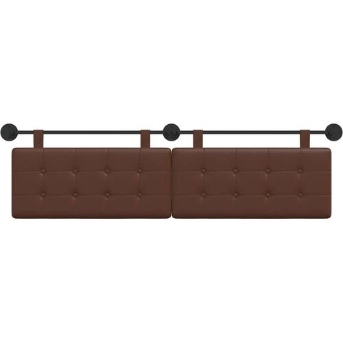  Držeće uzglavlje Zidne Lažna koža - Smeđa 160 cm bez LED Slike