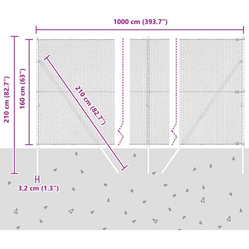 vidaXL Ograjna ograja Zelena 1.6x10 m Kovina Cene