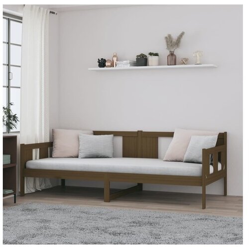  Dnevna postelja medeno rjava trdna borovina 90x190 cm Cene