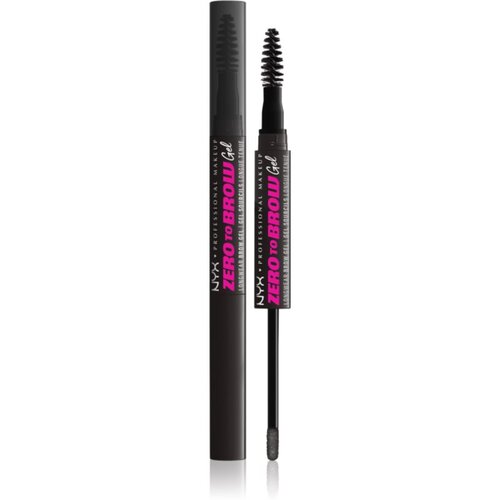 NYX Professional Makeup Zero To Brow Gel gel za obrvi z aplikatorjem odtenek 08 Black 2 ml Cene